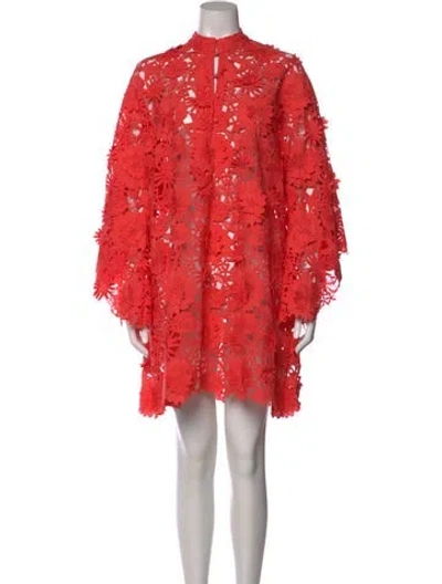 Pre-owned La Vie Style House Lace Pattern Mini Dress In Pink