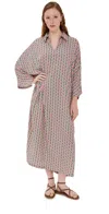 La Vie Style House Linen Floral Maxi Everyday Dress Purple/green In Multi