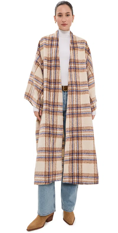 La Vie Style House Maxi Duster Cardigan Beige In Neutral