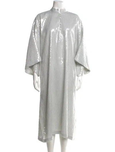 Pre-owned La Vie Style House Mock Neck Long Dress In Green