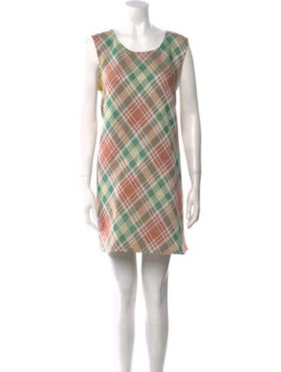 Pre-owned La Vie Style House Plaid Print Mini Dress W/ Tags In Multi