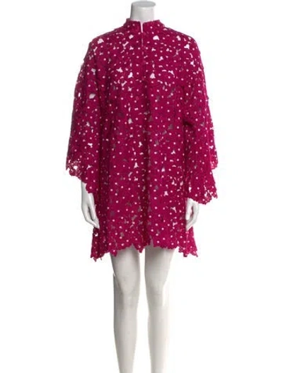 Pre-owned La Vie Style House Polka Dot Print Mini Dress In Pink