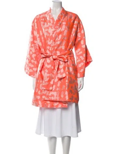 Pre-owned La Vie Style House Printed Jacket In Orange