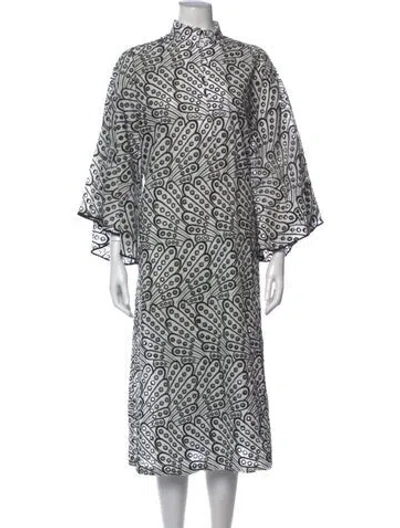 Pre-owned La Vie Style House Printed Long Dress In Multi