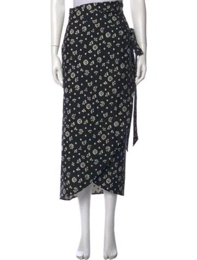 Pre-owned La Vie Style House Printed Midi Length Skirt W/ Tags In Black