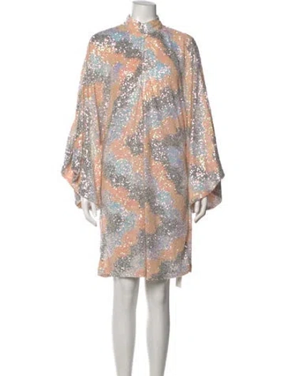 Pre-owned La Vie Style House Printed Mini Dress W/ Tags In Multi
