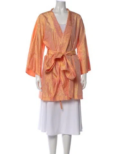 Pre-owned La Vie Style House Printed Mini Dress W/ Tags In Orange