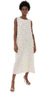 LA VIE STYLE HOUSE SHEER DAISY MAXI DRESS CREAM/WHITE