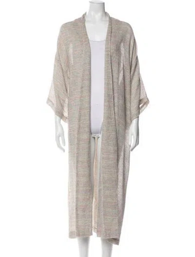 Pre-owned La Vie Style House Striped Long Dress In Neutral