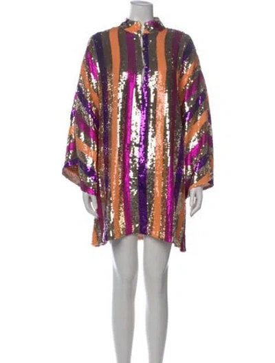 Pre-owned La Vie Style House Striped Mini Dress In Multi