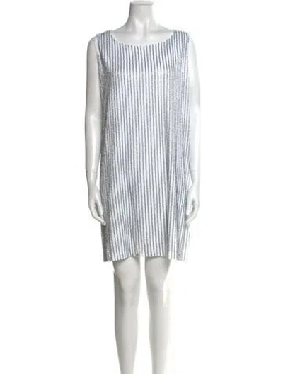 Pre-owned La Vie Style House Striped Mini Dress W/ Tags In White
