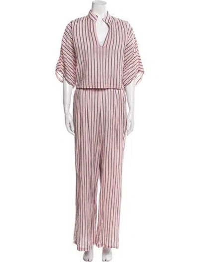 Pre-owned La Vie Style House Striped Pant Set In Pink