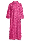 LA VIE STYLE HOUSE WOMEN'S '70S FLORAL LACE MAXI CAFTAN DRESS