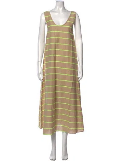 Pre-owned La Vie Style House Wool Long Dress In Neutral