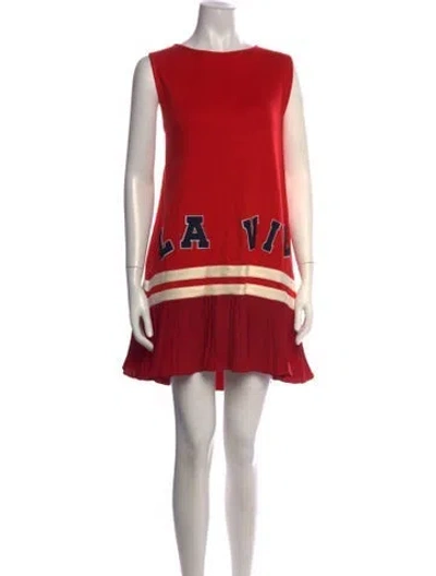 Pre-owned La Vie Style House Wool Mini Dress W/ Tags In Red