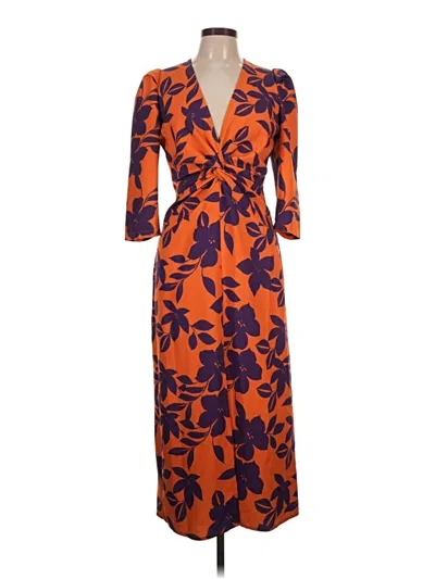 Pre-owned Laagam Casual Dress In Orange