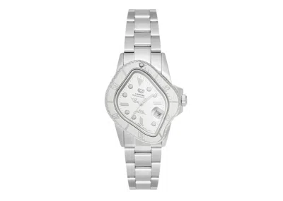 Pre-owned Laarvee Men's  Mad Brushed Silver Exclusive Pea001 Watch In Stainless Steel