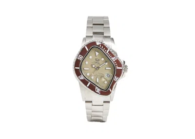 Pre-owned Laarvee Men's  Silver Precision Steel Pea001brcrm Kith Exclusive Colorway Watch In Stainless Steel