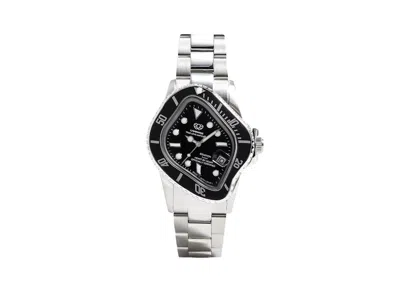 Pre-owned Laarvee Men's  Silver Precision Steel Pea001sblk Watch In Stainless Steel