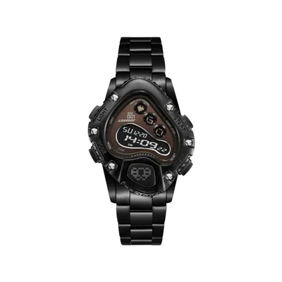 Pre-owned Laarvee Sinngouki Sgk001pbblkblk Watch In Stainless Steel