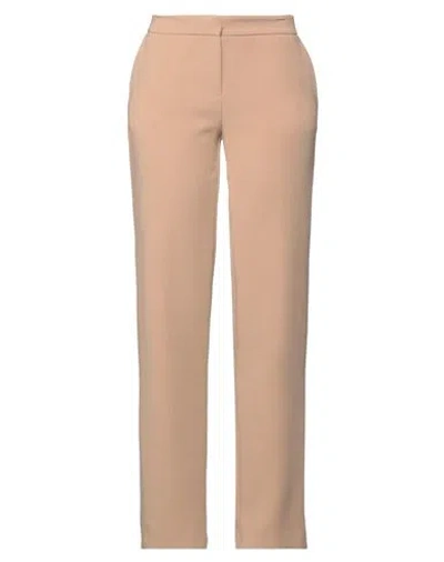 Lab Anna Rachele Woman Pants Camel Size 4 Polyester, Viscose, Elastane In Beige