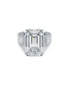 Lab Grown Diamonds 10 Carat Emerald Cut Micropave Lucida Set Masterpi