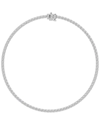 Lab Grown Diamonds 10.00 Ct. Tw. Lab-grown Diamond Tennis Necklace In Metallic