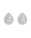 Lab Grown Diamonds 14k 0.25 Ct. Tw. Lab Grown Diamond Earrings In Silver