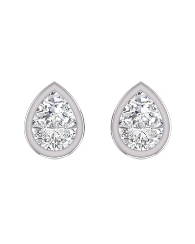 Lab Grown Diamonds 14k 0.25 Ct. Tw. Lab Grown Diamond Earrings In Metallic