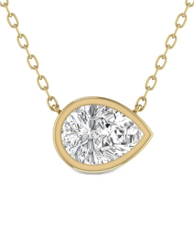 Lab Grown Diamonds 14k 0.25 Ct. Tw. Lab Grown Diamond Necklace In Gold