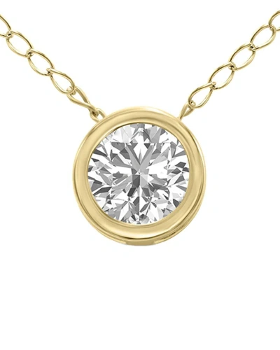 Lab Grown Diamonds 14k 0.25 Ct. Tw. Lab Grown Diamond Necklace In Gold