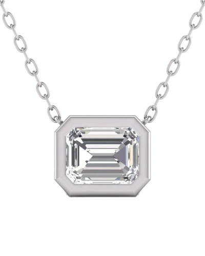 Lab Grown Diamonds 14k 0.25 Ct. Tw. Lab Grown Diamond Necklace In Metallic