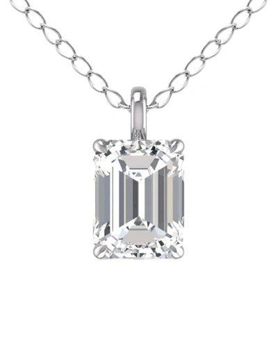 Lab Grown Diamonds 14k 0.25 Ct. Tw. Lab Grown Diamond Necklace In Metallic