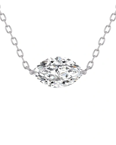 Lab Grown Diamonds 14k 0.25 Ct. Tw. Lab Grown Diamond Necklace In Metallic