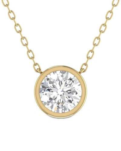 Lab Grown Diamonds 14k 0.25 Ct. Tw. Lab Grown Diamond Necklace In Gold