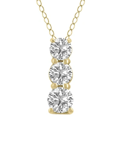 Lab Grown Diamonds 14k 0.25 Ct. Tw. Lab Grown Diamond Necklace In Gold