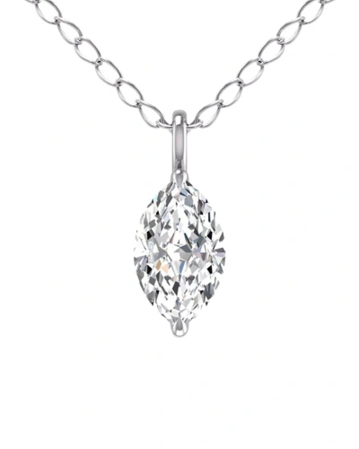 Lab Grown Diamonds 14k 0.25 Ct. Tw. Lab Grown Diamond Necklace In Metallic