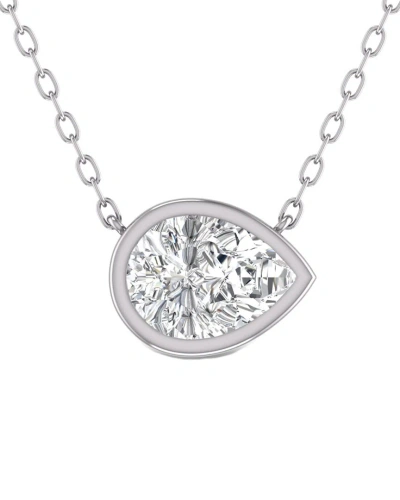 Lab Grown Diamonds 14k 0.25 Ct. Tw. Lab Grown Diamond Necklace In Metallic