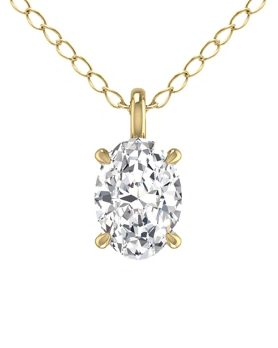 Lab Grown Diamonds 14k 0.25 Ct. Tw. Lab Grown Diamond Necklace In Gold