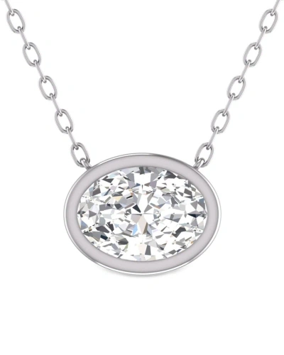 Lab Grown Diamonds 14k 0.25 Ct. Tw. Lab Grown Diamond Necklace In Gray
