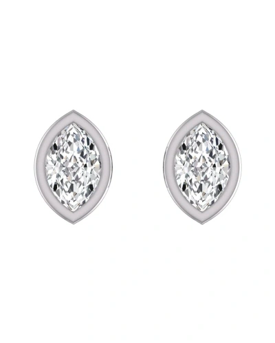 Lab Grown Diamonds 14k 0.50 Ct. Tw. Lab Grown Diamond Earrings In Metallic