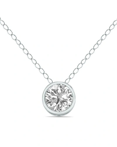 Lab Grown Diamonds 14k 0.50 Ct. Tw. Lab Grown Diamond Necklace In Metallic