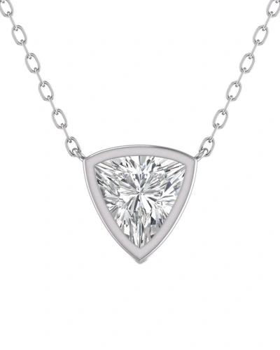 Lab Grown Diamonds 14k 0.50 Ct. Tw. Lab Grown Diamond Necklace In Gray