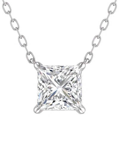 Lab Grown Diamonds 14k 0.50 Ct. Tw. Lab Grown Diamond Necklace In Metallic