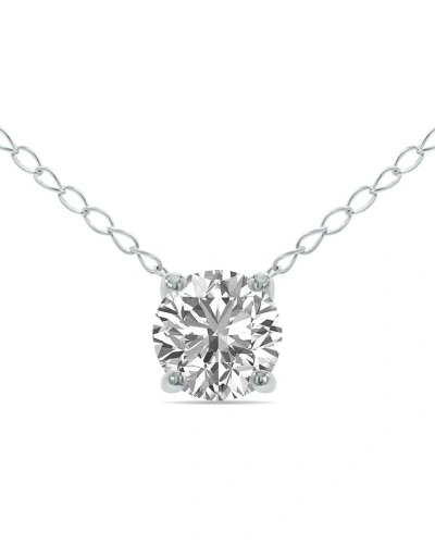 Lab Grown Diamonds 14k 0.50 Ct. Tw. Lab Grown Diamond Necklace In Metallic