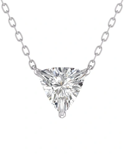 Lab Grown Diamonds 14k 0.50 Ct. Tw. Lab Grown Diamond Necklace In Metallic