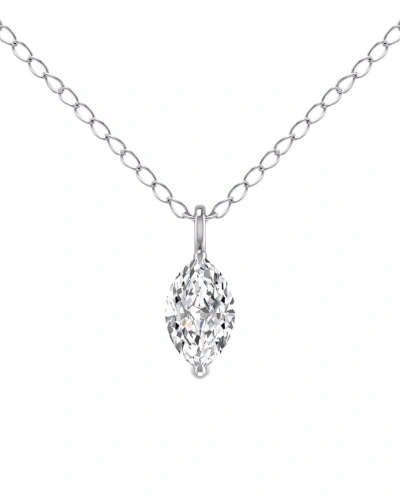 Lab Grown Diamonds 14k 0.50 Ct. Tw. Lab Grown Diamond Necklace In Metallic