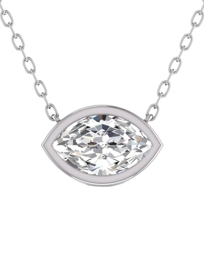 Lab Grown Diamonds 14k 0.50 Ct. Tw. Lab Grown Diamond Necklace In Metallic