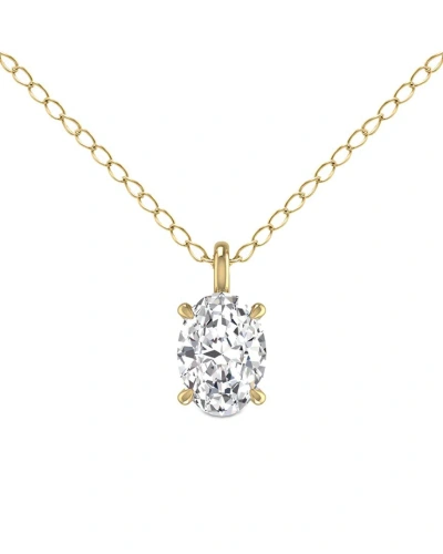 Lab Grown Diamonds 14k 0.50 Ct. Tw. Lab Grown Diamond Necklace In Gold