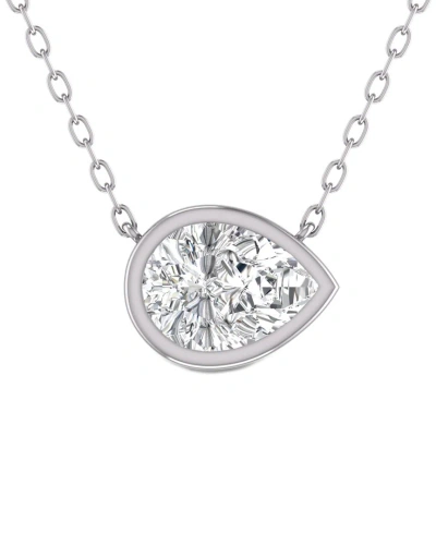 Lab Grown Diamonds 14k 0.50 Ct. Tw. Lab Grown Diamond Necklace In Metallic